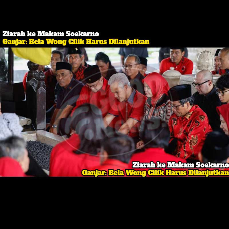 Ganjar : Ziarah ke Makam Soekarno, "Bela Wong Cilik Harus Di lanjutkan" Ujar Ganjar