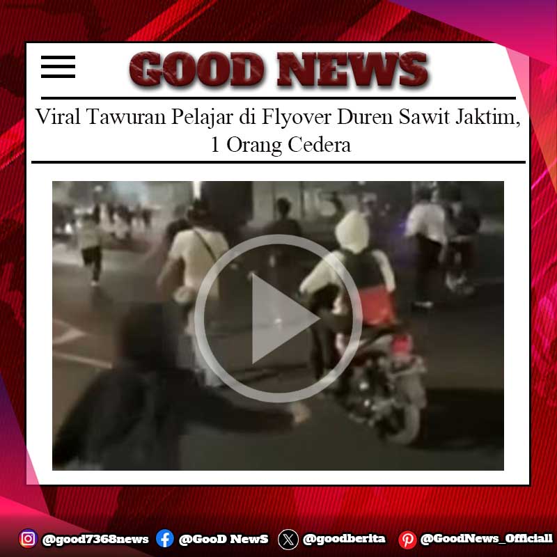 Viral Tawuran Pelajar di Flyover Duren Sawit Jaktim, 1 Orang Cedera