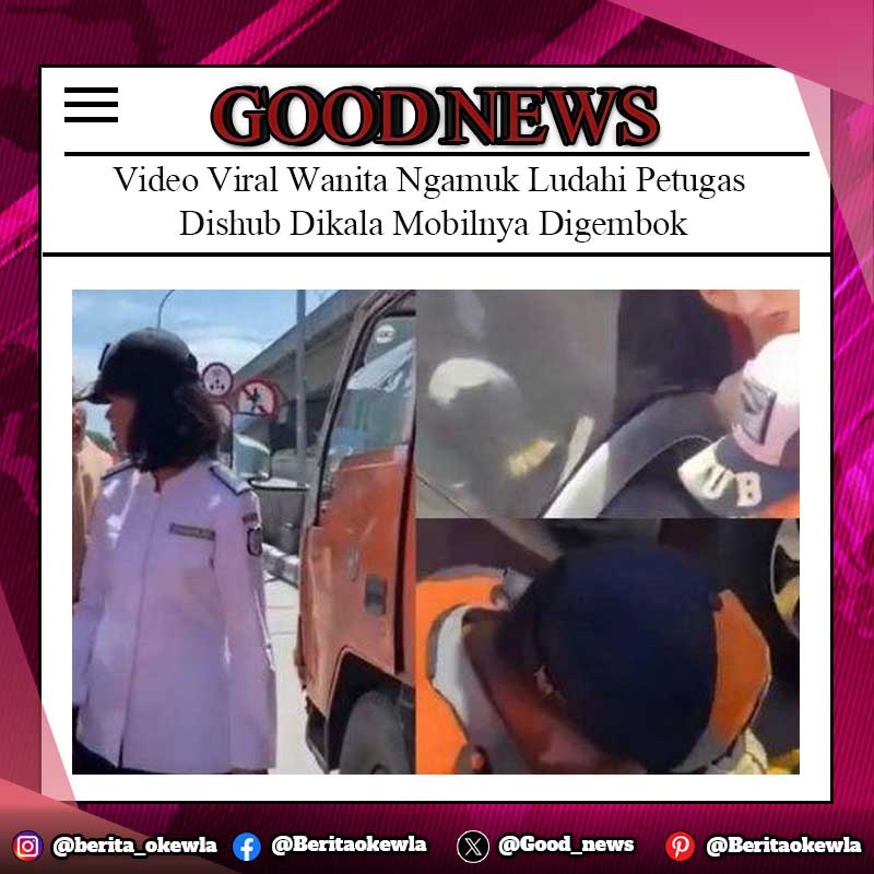 Video Viral Wanita Ngamuk Ludahi Petugas Dishub Dikala Mobilnya Digembok