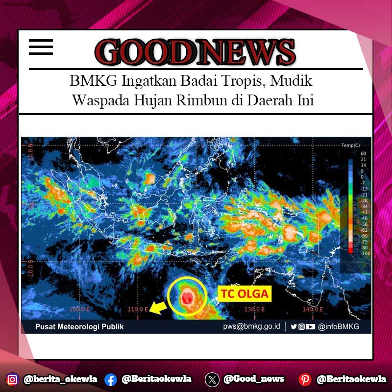 BMKG Ingatkan Badai Tropis, Mudik Waspada Hujan Rimbun di Daerah Ini